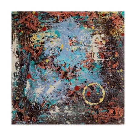 Hilary Winfield 'Rustic Industrial Blue' Canvas Art,35x35
